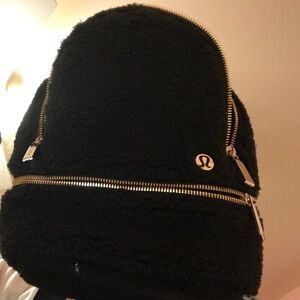Lululemon Black Mini Fuzzy Bookbag